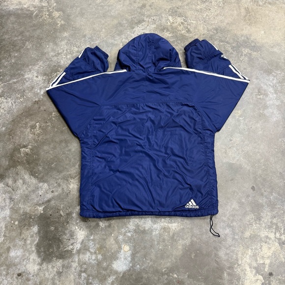 Vintage Adidas Reversible Y2K 3-Stripe Hooded Puffer Jacket - Picture 4 of 9
